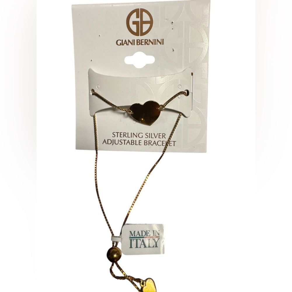 Giani Bernini Gold tone Heart Adjustable sterling silver  Bracelet
